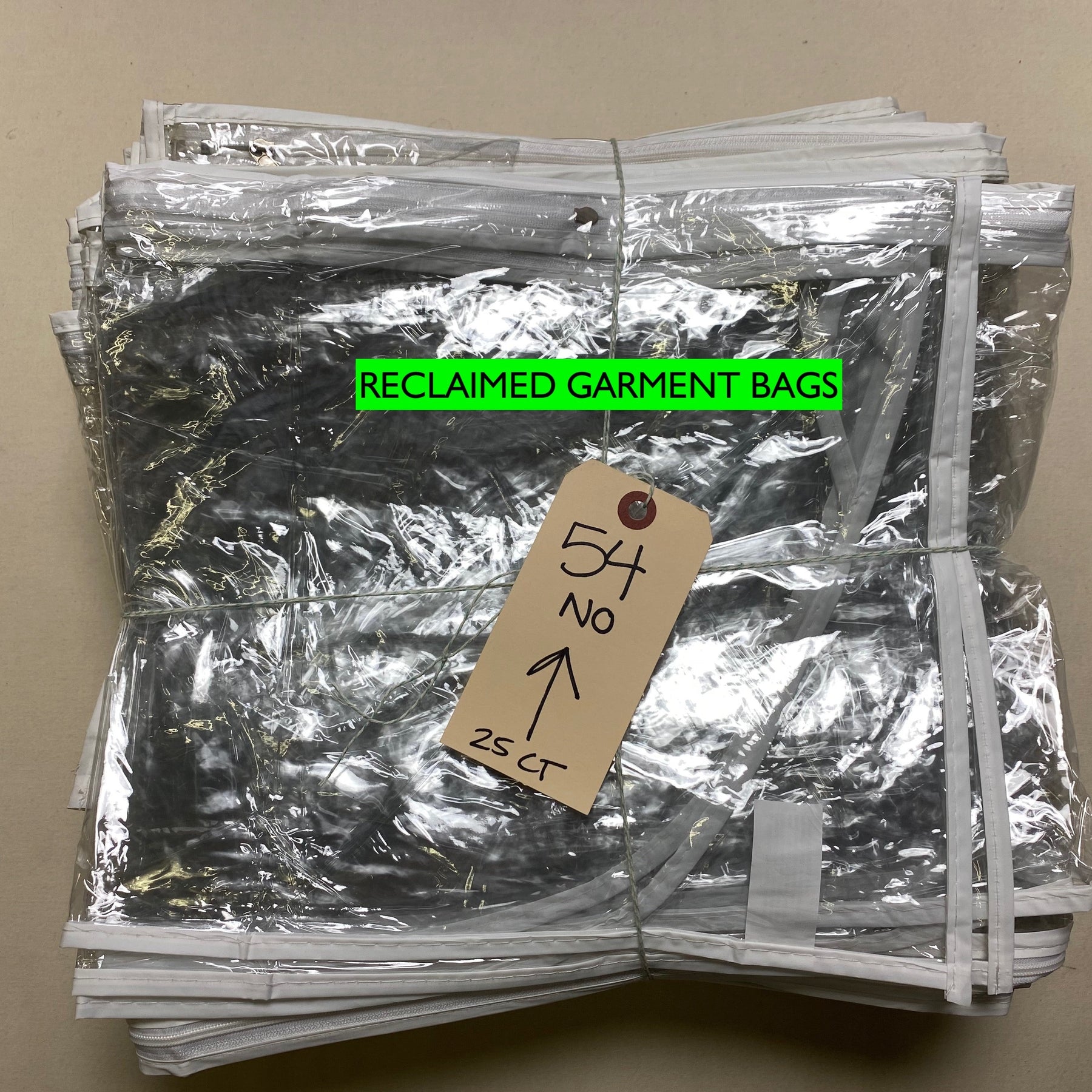 This is the general condition and idea of how our reclaimed bags look and are bundled. We look over each bag checking for holes and functioning zippers before we approve for sale.