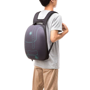 ZIPIT Shell Backpack, Black & Teal