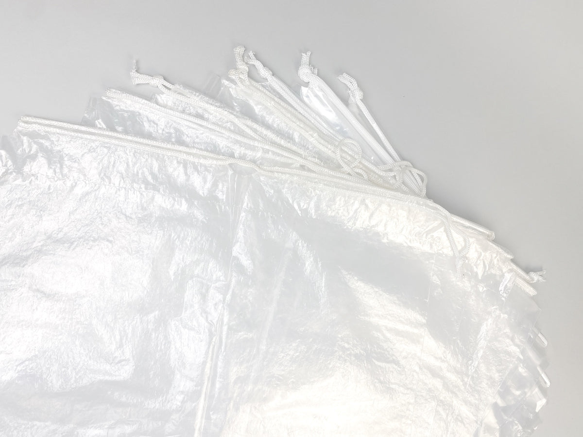 Clear Plastic Drawstring Handle Shoe Bags, 10pk