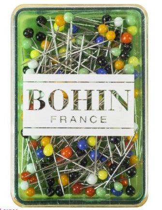 Bohin 80 Count Brimstone Yellow Glass Head Pins | Bohin #98862