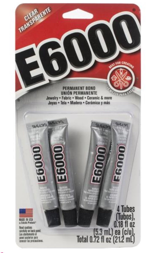 E-6000 Glue Mini Tubes, Adhesive for Crafts