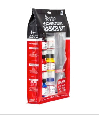 Angelus Brand Leather Paint Basics Kit with Deglazer and Paint